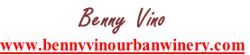 Benny Vino
www.bennyvinourbanwinery.com
